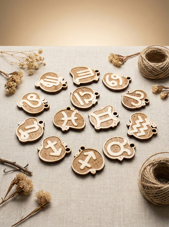 客製雷雕-12星座吊飾造型 珍珠娛樂客製化商品:12星座系列吊飾